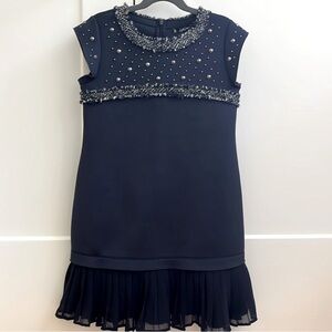 MonnaLisa Navy Trim Dress-NWT